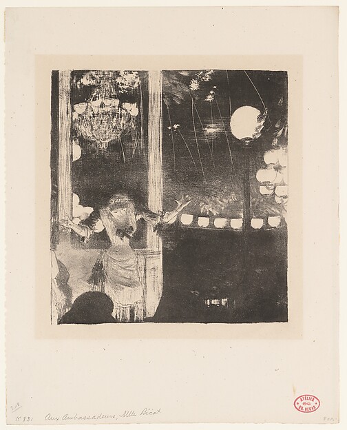 Edgar Degas, Mademoiselle Bécat at the Café des Ambassadeurs, Paris