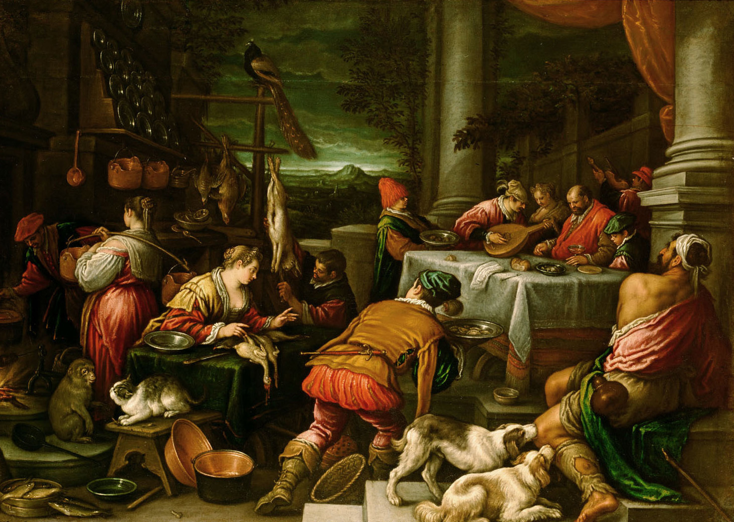 Leandro Bassano, Gleichnis vom reichen Mann und dem armen Lazarus