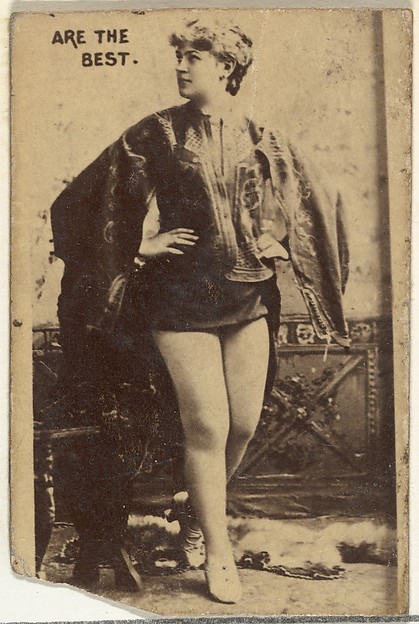 W. Duke, Sons & Co., [Actress posing with hands on hips], from the Actors and Actresses series (N145-6) issued by Duke Sons & Co. to promote Duke Cigarettes