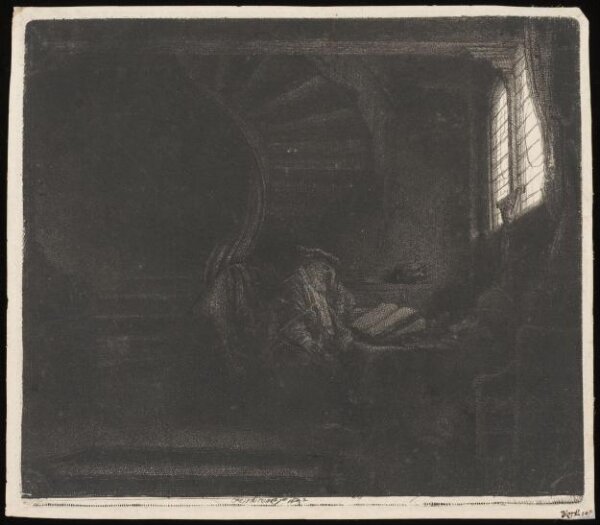 Rembrandt van Rijn, St Jerome in a dark chamber