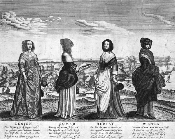 Wenceslaus Hollar, Fire jomfruer som de fire årstider