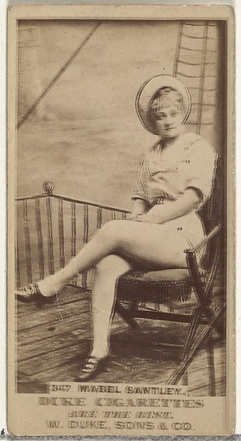 W. Duke, Sons & Co., Card Number 347, Mabel Santley, from the Actors and Actresses series (N145-7) issued by Duke Sons & Co. to promote Duke Cigarettes