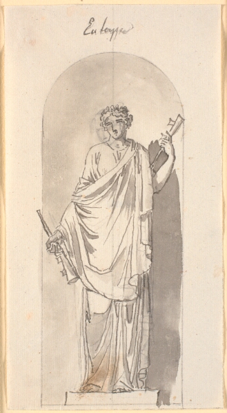 Nicolai Abildgaard, Euterpe som statue i en niche