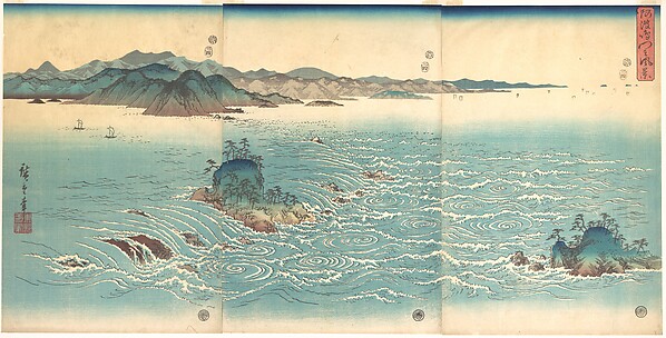 Utagawa Hiroshige, Rapids at Naruto
