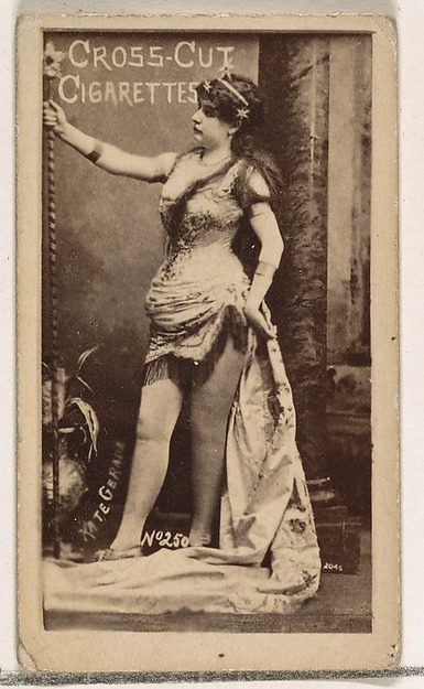 W. Duke, Sons & Co., Card Number 250, Kate Gerade, from the Actors and Actresses series (N145-1) issued by Duke Sons & Co. to promote Cross Cut Cigarettes