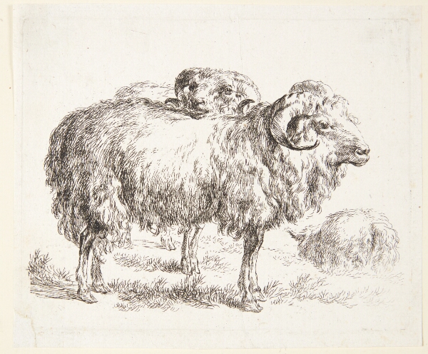 Nicolaes Berchem, To væddere