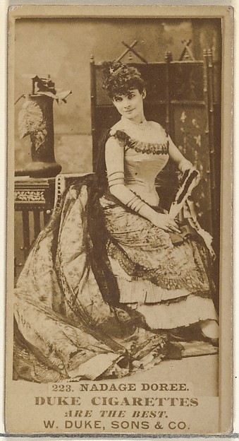 W. Duke, Sons & Co., Card Number 223, Nadage Doree, from the Actors and Actresses series (N145-7) issued by Duke Sons & Co. to promote Duke Cigarettes