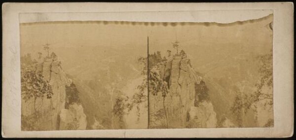 Unknown, Stereoscopic photograph depicting a landscape in Bohemia