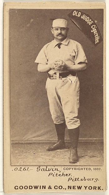 Goodwin & Company, James Francis "Pud" Galvin, Pitcher, Pittsburgh, from the Old Judge series (N172) for Old Judge Cigarettes