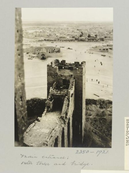 K.A.C. Creswell, Main entrance tower and bridge in Citadel, Aleppo