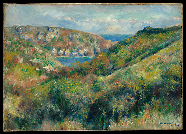 Auguste Renoir, Hills around the Bay of Moulin Huet, Guernsey
