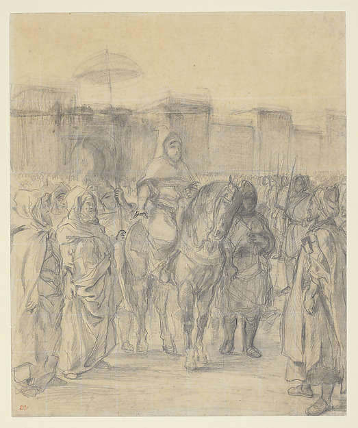 Eugène Delacroix, Study for "The Sultan of Morocco and His Entourage"
