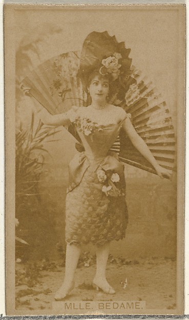 W. Duke, Sons & Co., Mlle. Bedame, from the Actors and Actresses series (N145-8) issued by Duke Sons & Co. to promote Duke Cigarettes
