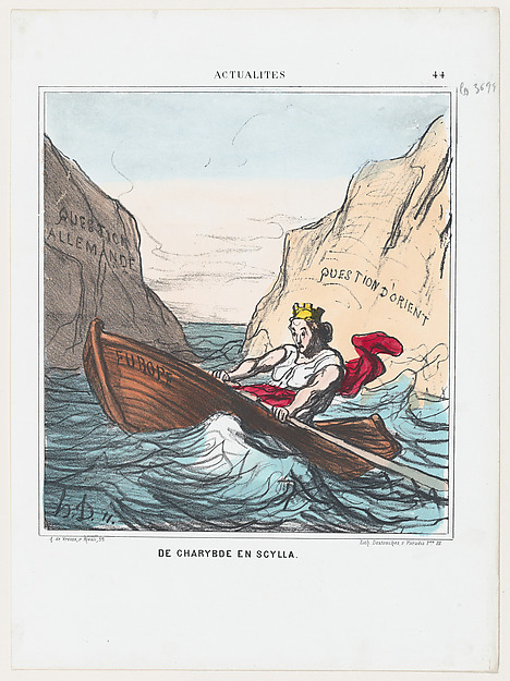 Honoré Daumier, From Scylla to Charybdis, from "News of the day"