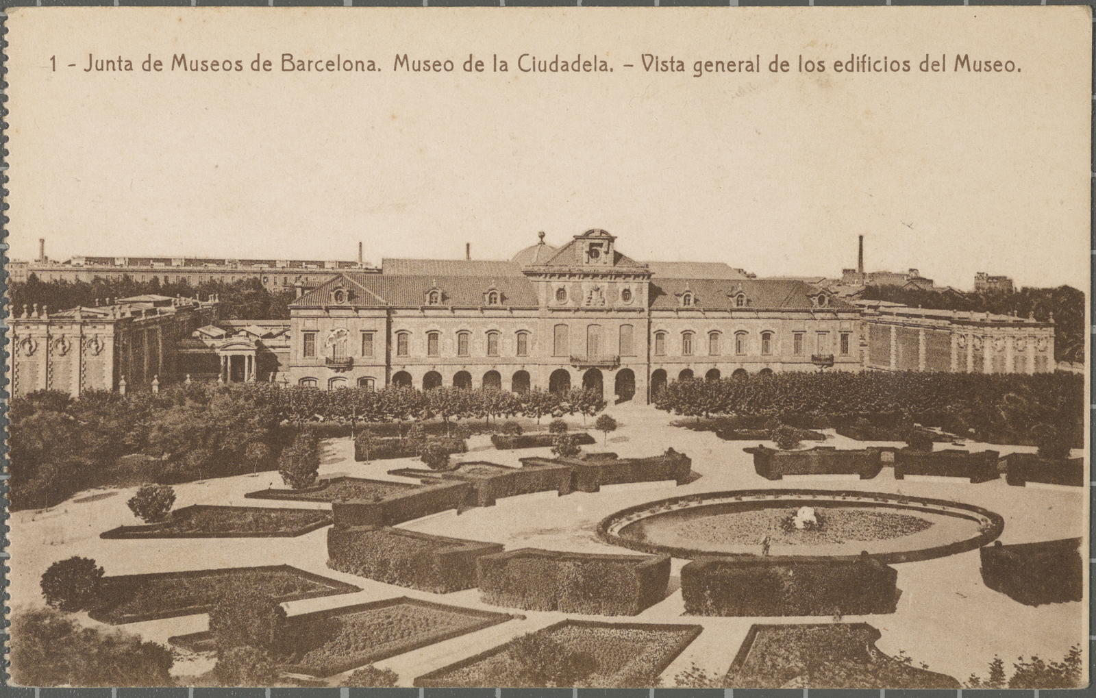Desconegut, 1 - Joint of Museos of Barcelona. Museo of the Ciudadela. - General view of los edificios of the Museo.