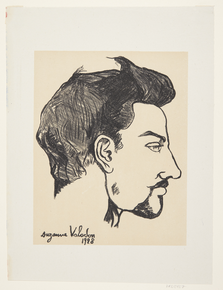 Suzanne Valadon, Portræt af Maurice Utrillo. Illustration til Francis Carco, "La légende et la vie d'Utrillo", Paris 1928