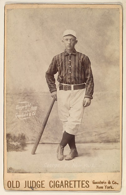 Goodwin & Company, George, Pitcher, New York, from the series Old Judge Cigarettes