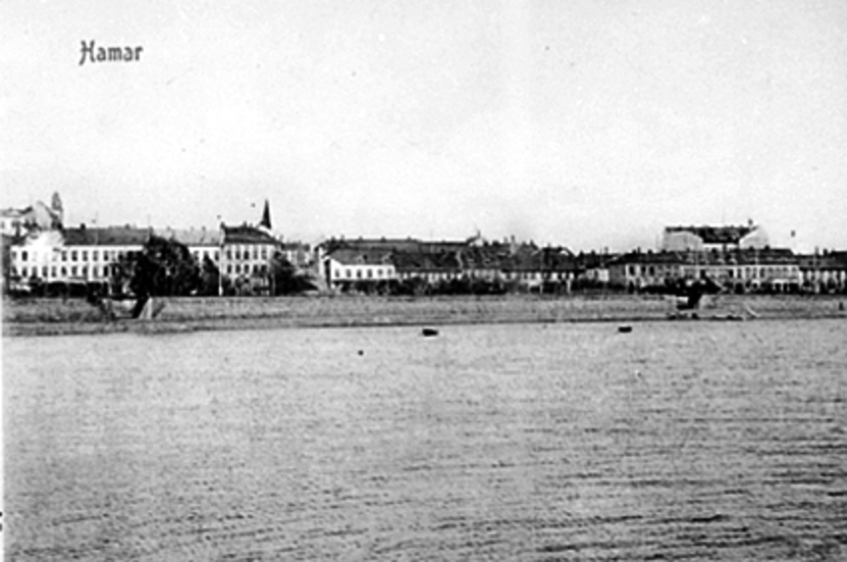 Anno Domkirkeodden, BYPANORAMA, HAMAR SETT FRA MJØSA