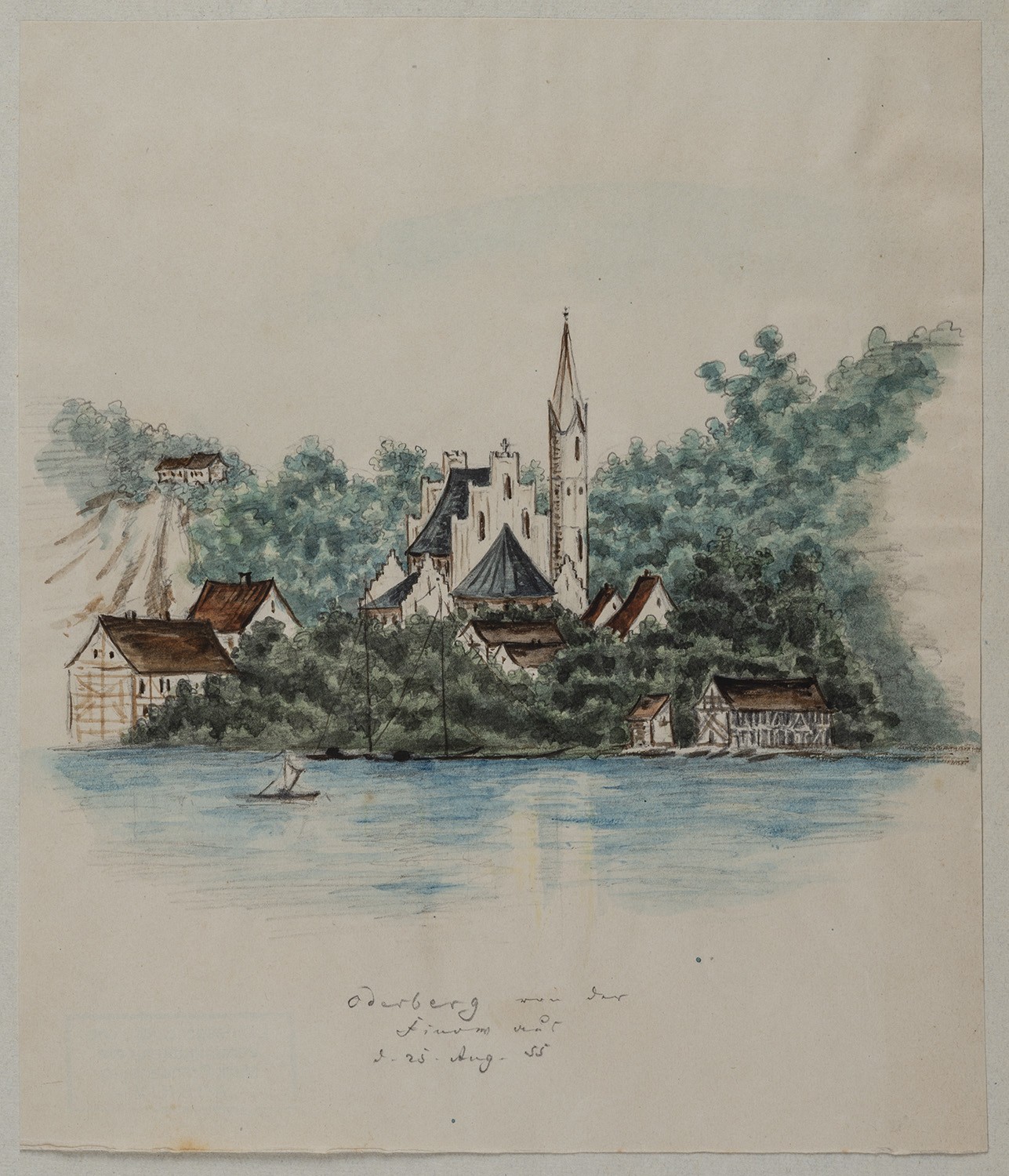 Rudolf Lutter, Oderberg (Mark): Stadt und Kirche von Süden