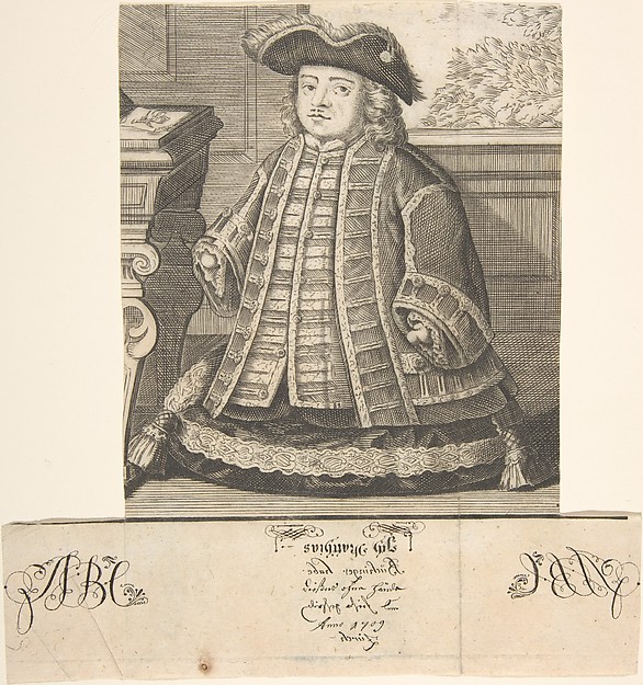 Anonymous, Portrait of Matthias Buchinger (1674-1739)