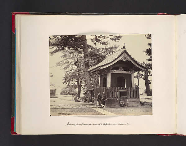 John Thomson, Japanese Priests and Entrance to a Temple, Near Nagasaki