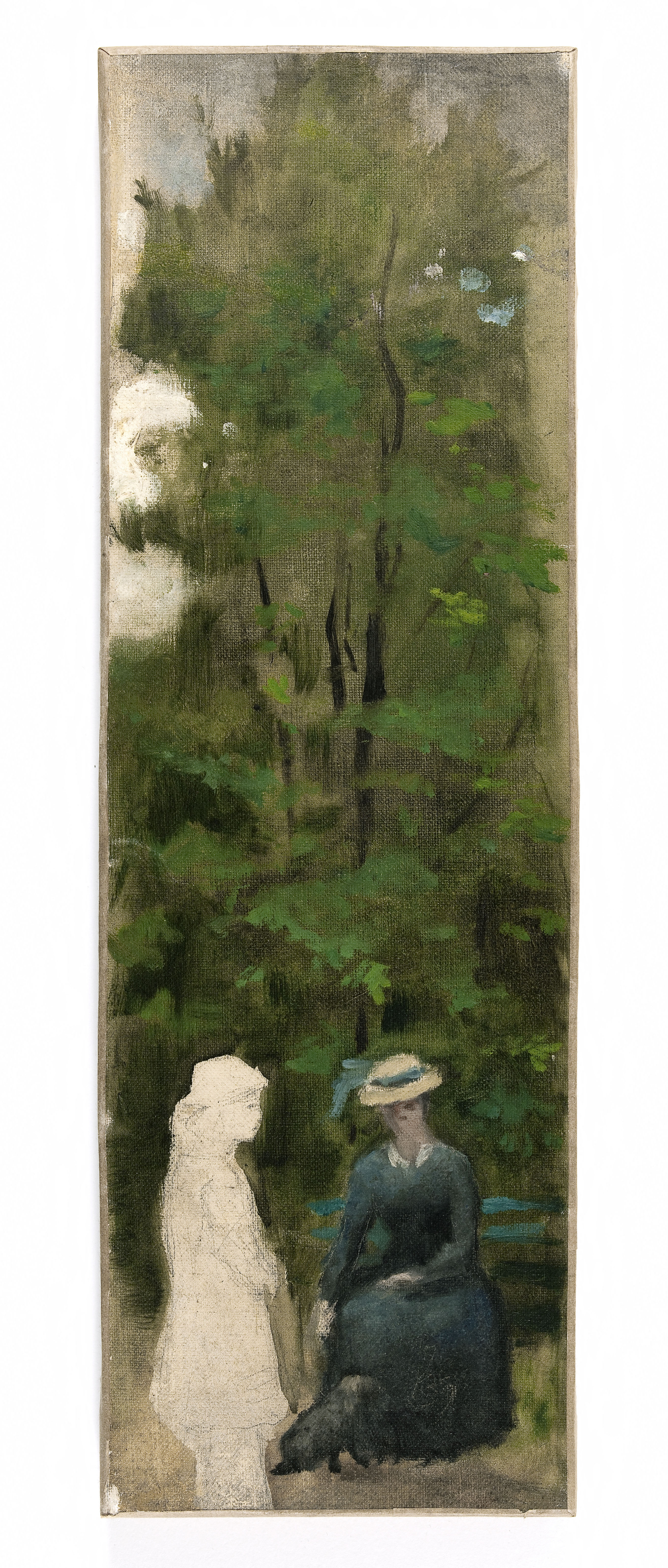 Henry Cros, Deux figures de femmes (dont une inachevée) au pied d'un arbre
