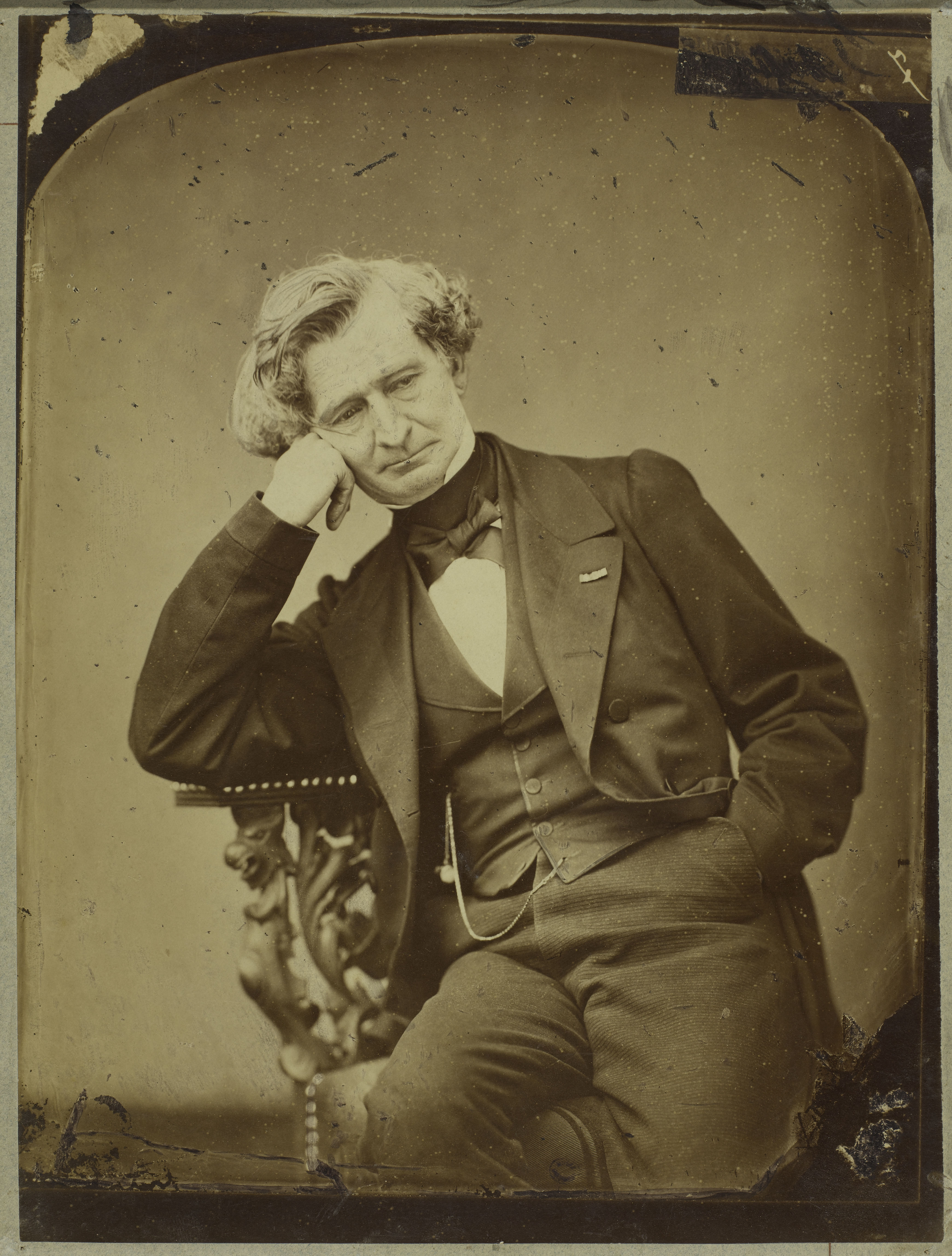 Pierre Petit, Portrait d'Hector Berlioz (1803-1869), compositeur et musicien.