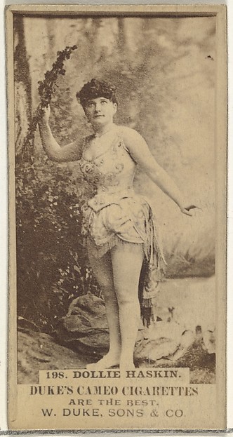 W. Duke, Sons & Co., Card Number 198, Dollie Haskin, from the Actors and Actresses series (N145-5) issued by Duke Sons & Co. to promote Cameo Cigarettes