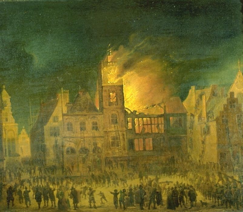 Aert van der Neer, Fire in the Old City Hall of Amsterdam