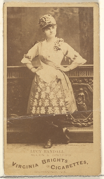 Allen & Ginter, Lucy Randall, from the Actors and Actresses series (N45, Type 1) for Virginia Brights Cigarettes
