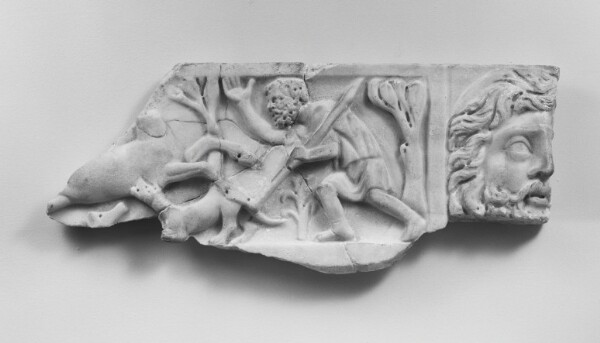 Unknown, Fragment from the Lid of a Sarcophagus