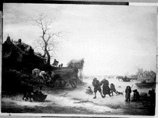 Isaac van Ostade, Winter Scene with Figures on an Iced-over Canal