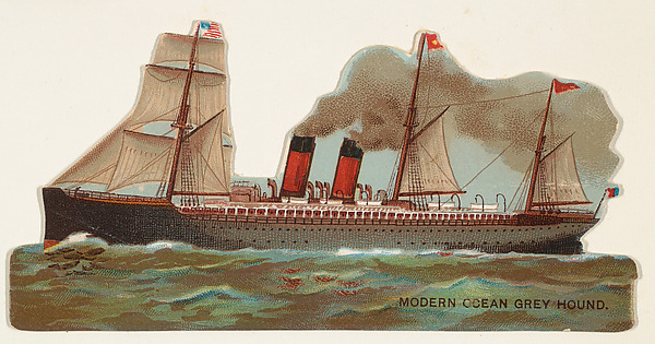 W. Duke, Sons & Co., Modern Ocean Grey Hound, from the Types of Vessels series (N139) issued by Duke Sons & Co. to promote Honest Long Cut Tobacco