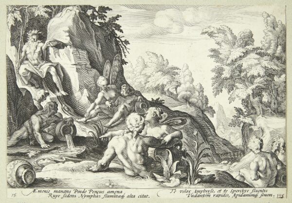 Hendrick Goltzius, Flodguden Peneus omgivet af andre guddommelige skikkelser