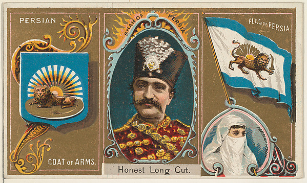 W. Duke, Sons & Co., Shah of Persia, from the Rulers, Flags, and Coats of Arms series (N126-1) issued by W. Duke, Sons & Co.