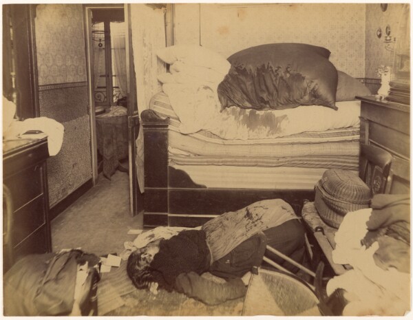 Alphonse Bertillon, Assassinat de la dame Veuve Bertrand, logeuse. Découverte du cadavre dans la Chambre à coucher