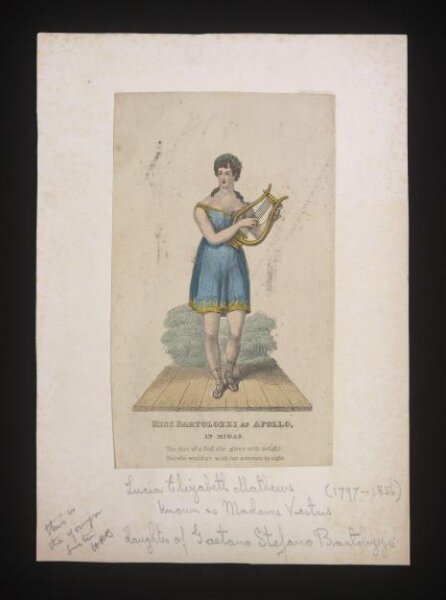 unknown, Miss Bartolozzi as Apollo,/in Midas
