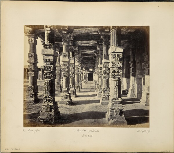 Samuel Bourne, Delhi; The Kutub Minar, Interior view of the Eastern Colonnade