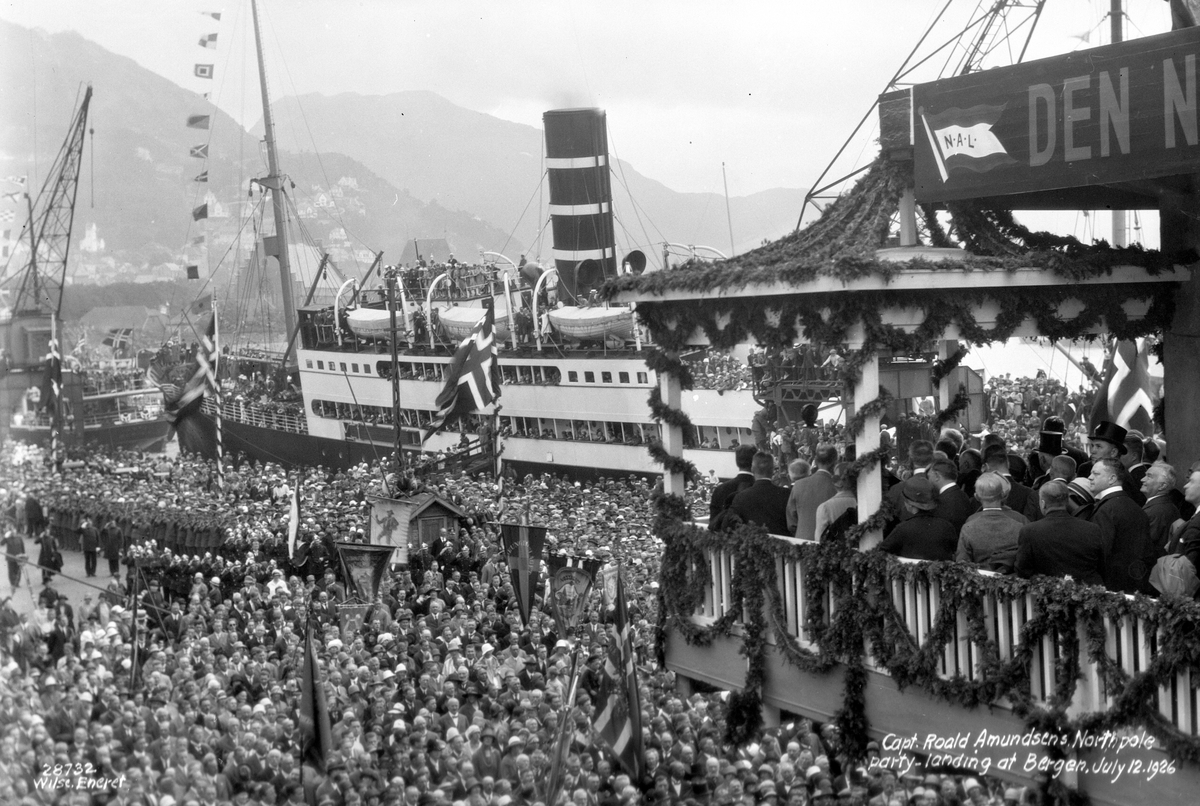 Anders Beer Wilse, Prot: Bergensfjords tur - Amundsen taler (delevis feil i protokoll)