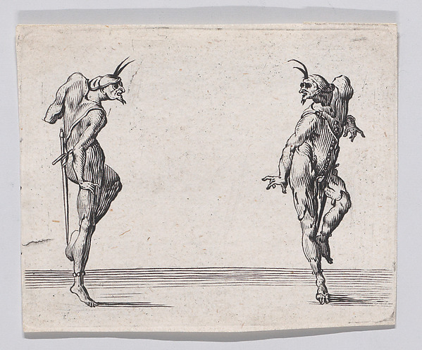 Anonymous, Reverse Copy of Les Deux Pantalons se Regardant (Men in Pantsuits Looking at Each Other), from "Les Caprices"
