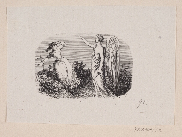 H.P. Hansen, Illustration til "De røde Skoe" i H.C. Andersen, "Eventyr og Historier", Bind 2