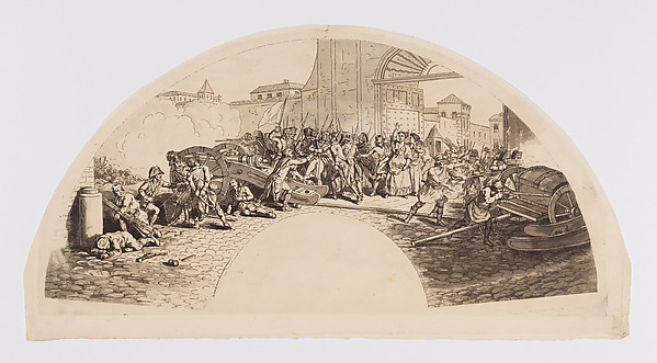 Anonymous, British, 19th century, Daviz and Velarde Die Defending the Parque de Artilleria (Mueren Daviz and Velarde defendiendo el Parque de Artilleria)