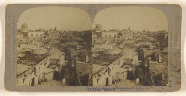 Carleton H. Graves, Jerusalem from the Damascus Gate [showing Christian Street]