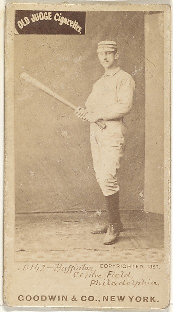 Goodwin & Company, Charles G. Buffington, Center Field, Philadelphia, from the Old Judge series (N172) for Old Judge Cigarettes