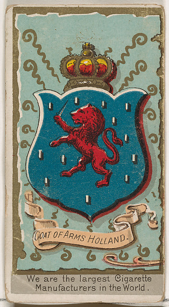 W. Duke, Sons & Co., King of Holland, from the Rulers, Flags, and Coats of Arms series (N126-2) issued by W. Duke, Sons & Co.