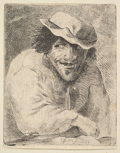 Adriaen van Ostade, Man Leering