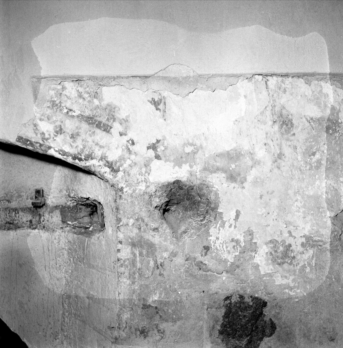 Uppsala-Bild, Lime painting in Börje Church, Börje parish, Uppland 1953