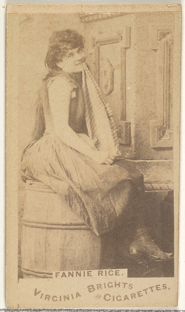 Allen & Ginter, Fanny Rice, from the Actors and Actresses series (N45, Type 1) for Virginia Brights Cigarettes