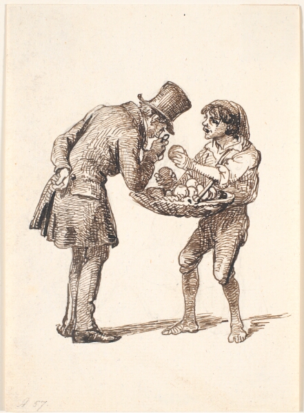 Wilhelm Marstrand, Italiensk appelsinsælger og den kritiske kunde