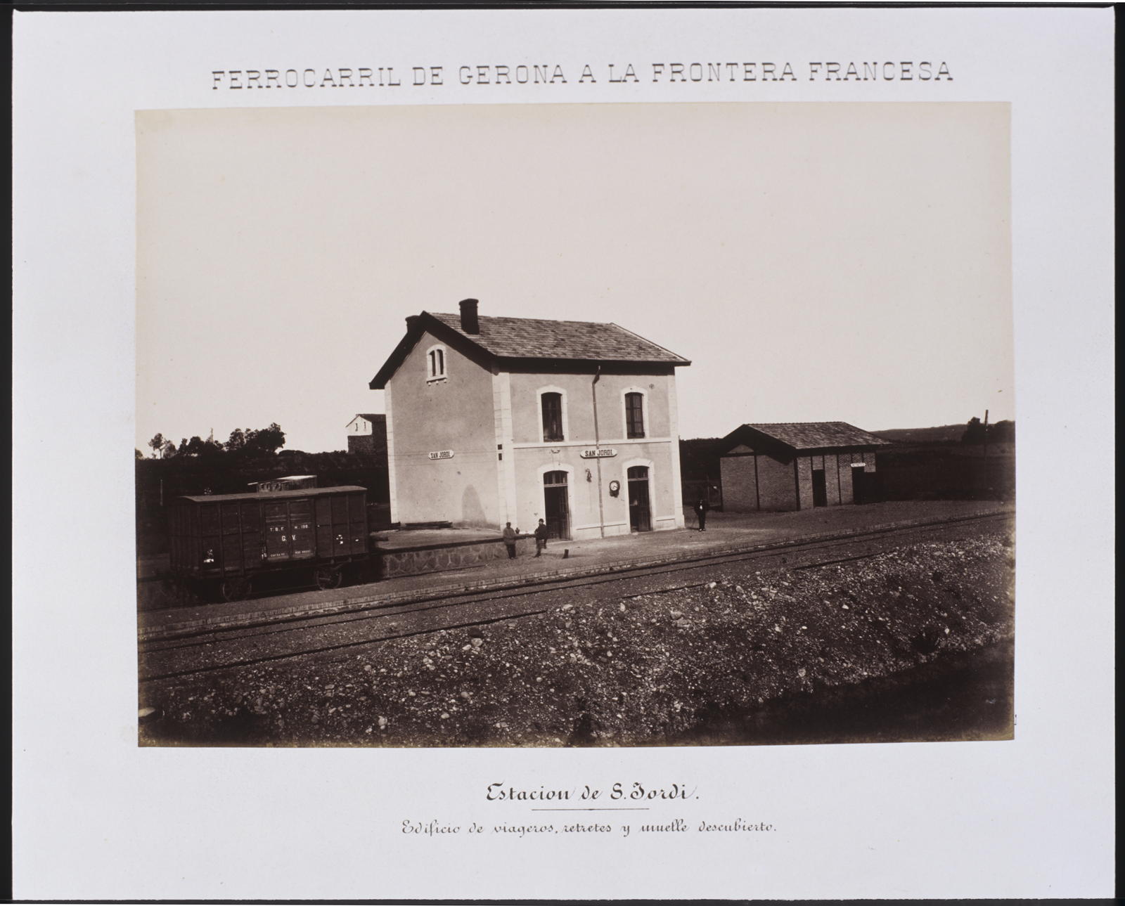 Desconegut, Ferrocarril de Gerona a la Frontera Francesa. Estación de S. Jordi